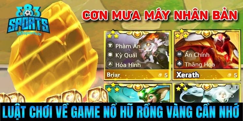 Luật chơi về game nổ hũ rồng vàng cần nhớ
