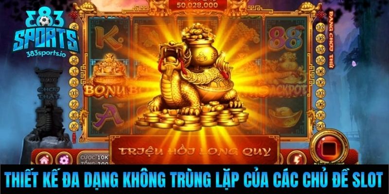 Thiết kế đa dạng không trùng lặp của các chủ đề slot